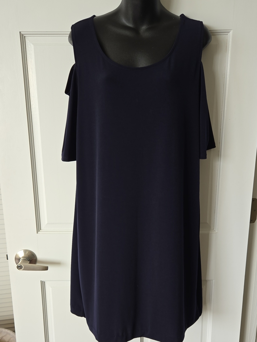 Chico's Navy Cold-Shoulder Dress